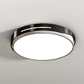Modern LED Ceiling Light with Square and Round Shapes and Sleek Metal Frame 3d model