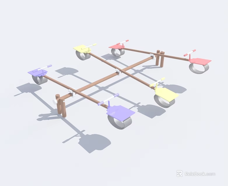 Wooden Swing Doors With Colorful Panels And Shadow Structure Design 3d model 