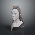 Woman With Intricate Braided Hair 3D Model Head Hairstyle Design