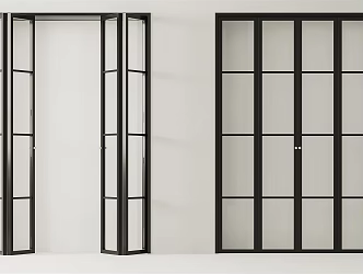 Modern sliding door glass sliding door 3d model