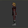 Game Movie Character Featuring Blonde Hair Red White Outfit Green Trim White Gloves And Boots