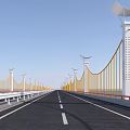 River crossing bridge 02 3d model