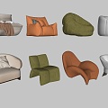 Single sofa combination 3d model