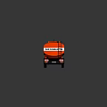 Orange And White Gas Combustion Tanker Truck Transport Vehicle Design