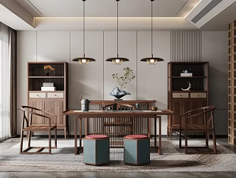 New Chinese Tea Room 3d model