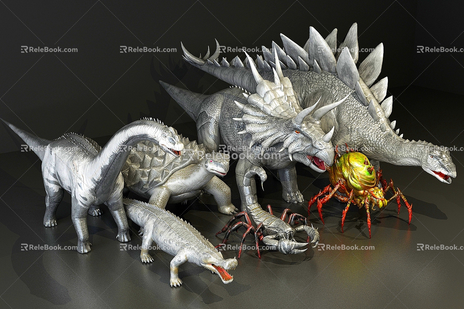 Modern Dinosaurs Jurassic 3d model