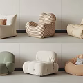 Single Sofa Lazy Sofa 3d model