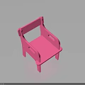 Charming Pink Single Chair Modern Simple Design With Comfortable Seat And Sturdy Legs
