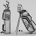High Quality Golf Bags with Clubs Wilson Staff Yellow and Callaway Red Standing Designs
