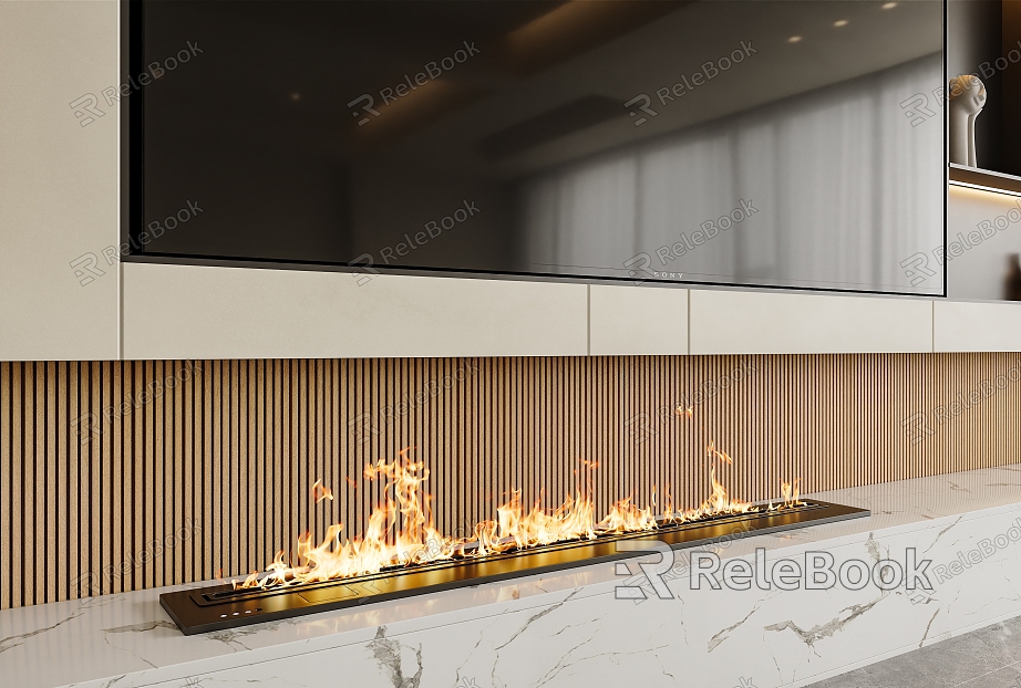 Electronic Fireplace Decorative Fireplace Gas Fireplace Atomized Fireplace Electronic Flame TV Background model