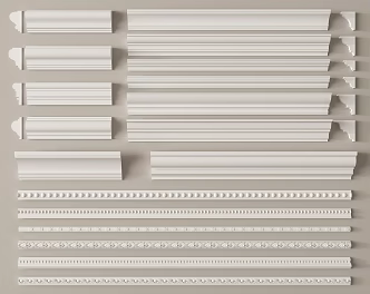 French Gypsum Line Gypsum Line Yin Corner Skirting Line 3d model