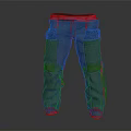 Gray Casual Pants With Pink Trim For Modern Fashionable Look