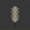 Futuristic Mechanical Exploration Vehicle With Solar Panels Multiple Wheels And Advanced Structure