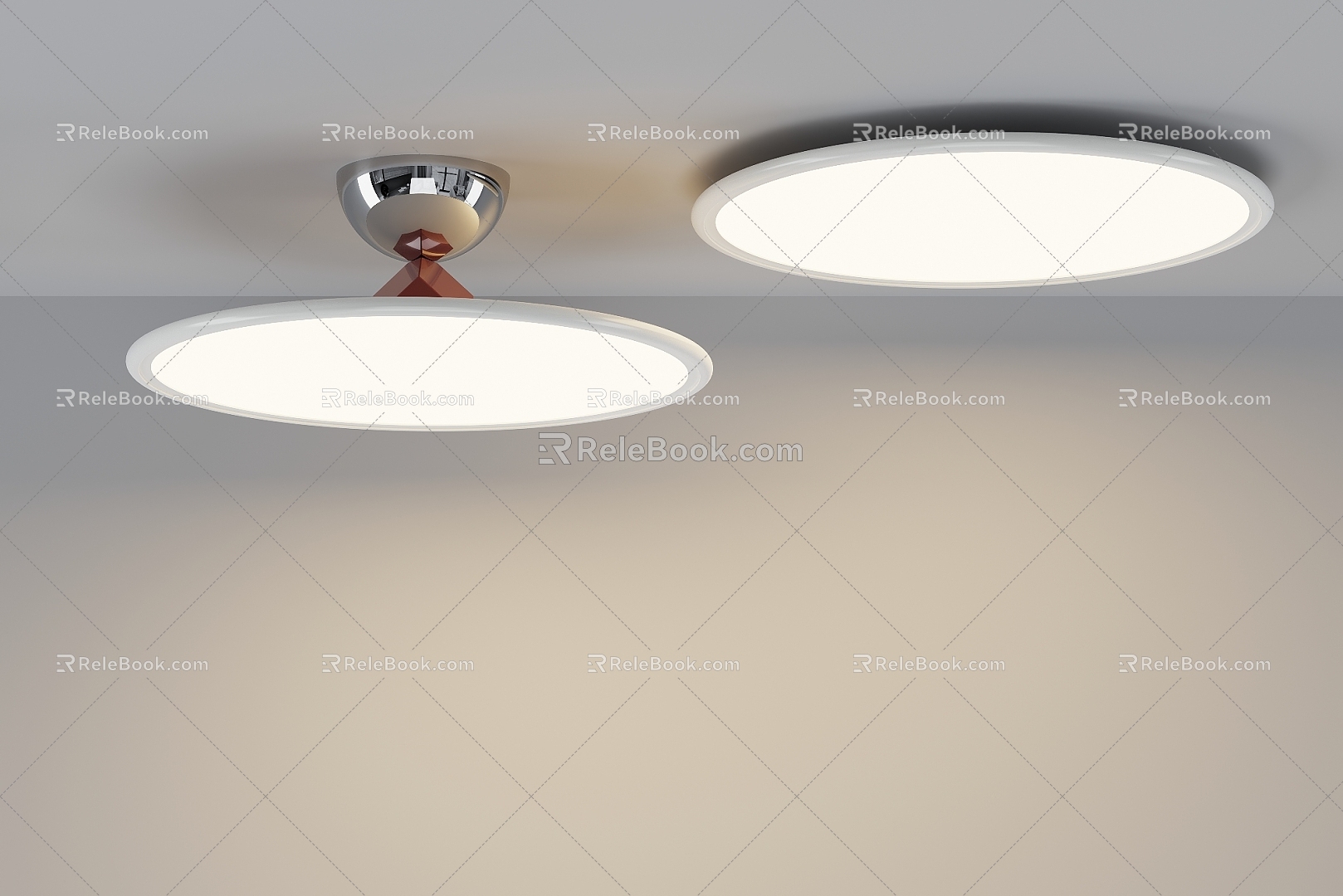 Simple ultra-thin ceiling lamp 3d model