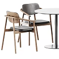Modern Round Table And Chairs Set With Wooden Frame Upholstered Seats Metal Legs