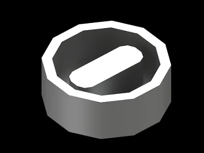 Octagonal Metal Mechanical Part With Slotted Opening For Industrial Applications 3d model