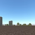High Rise Residential Building With Balconies Green Plants And Pink Flowers Surrounded By Trees