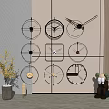 Light Luxury Clock Wall Clock 3d model