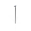 Black Metal Walking Cane With Ergonomic Handle And Stable Support Base 3d model