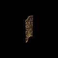 Modern Golden Wall Decor With Lighted Vertical Stripes And Shiny Design