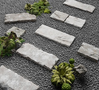 Bluestone Landscape Ting Step 3d model