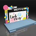 Art Installation Featuring LINK INCITY 2024 With Colorful Dots And Digital