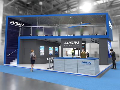 Modern Exhibition Aixin Auto Parts Auto Parts Exhibition 3d model