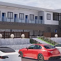Modern Resort High Beach Resort 3d model