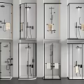 Modern Glass Shower Enclosure Designs With Various Styles And Metal Fixtures