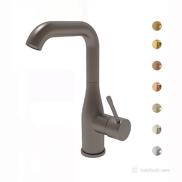 Stylish Modern Kitchen Faucet With Sleek Design And Multiple Color Options 3d model 