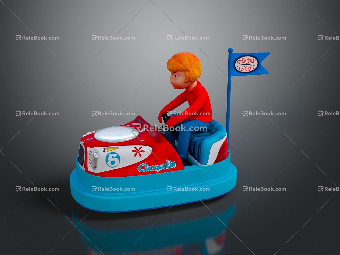 Bumper Car Collision Car Skyless Bumper Car Toy 3d model