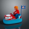 Bumper Car Collision Car Skyless Bumper Car Toy 3d model