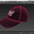Stylish Black Baseball Cap With White Butterfly Design For Fashionable Outfits