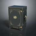 Vintage Green DUNSSEY Security Safe Furniture With Round Lock And Metal Handle