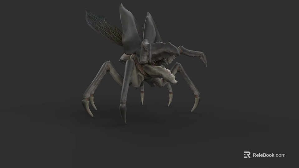 3D Rendered Aquatic Creature Featuring Multiple Legs Large Fins And Complex Body Structure 3d model 
