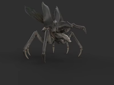 3D Rendered Aquatic Creature Featuring Multiple Legs Large Fins And Complex Body Structure 3d model