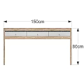 Modern Wooden Desk With Black Countertop And Three Drawers For Study Room