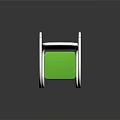 Modern Chair Furniture With White Frame Green Seat Cushion And Yellow Backrest