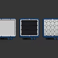 Three Lab Mixers With Blue Base And Various Top Plate Designs For Lab Applications