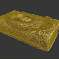 Decorative Vintage Storage Box Featuring Hand Painted Artwork Intricate Floral Patterns And Metal Clasps
