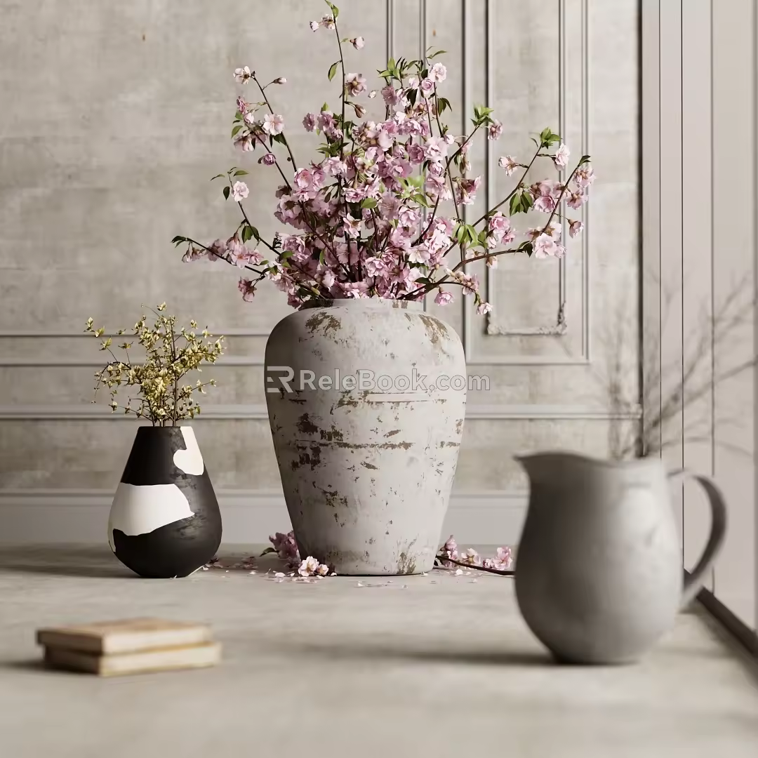 Quiet Vase Pottery Pot Vase 3d model