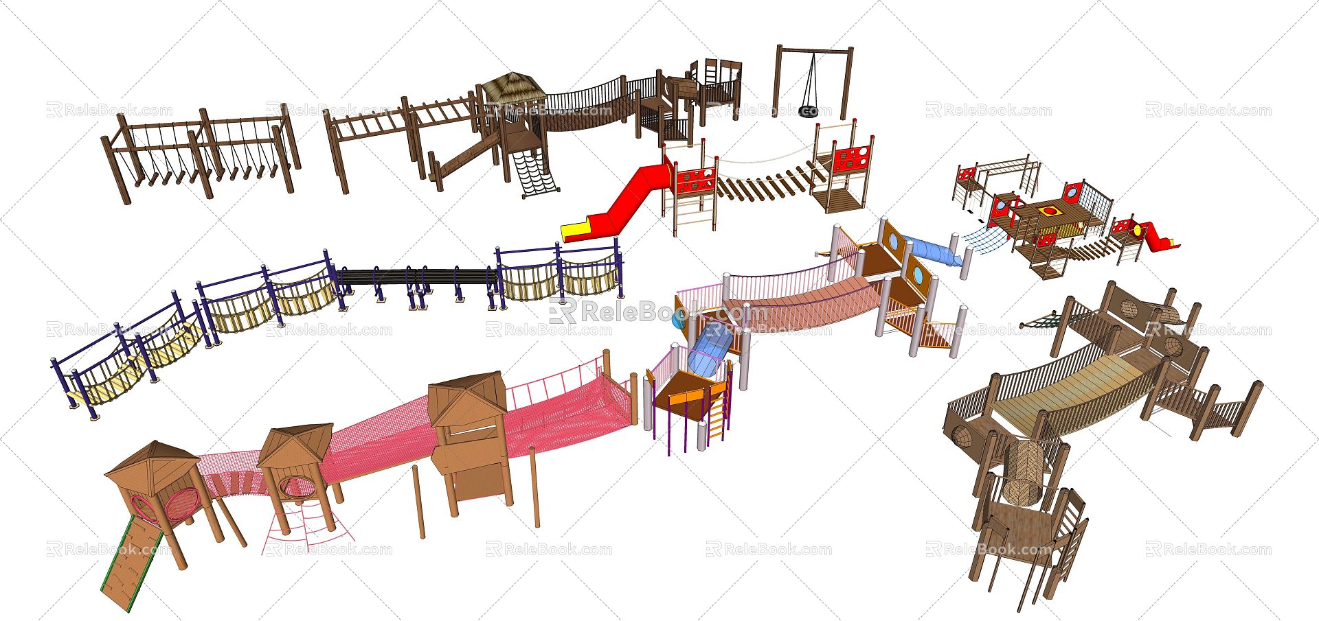 Modern play equipment Children's equipment Children's activity area Children's playground Amusement facilities model