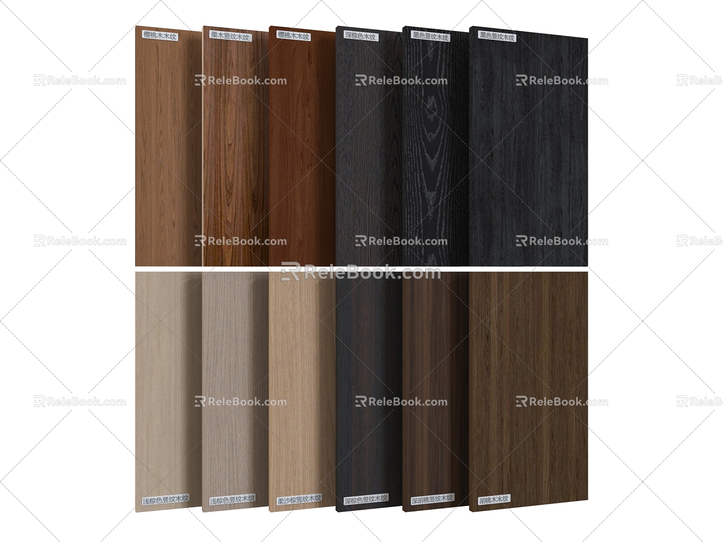 Wood veneer wall panel wall veneer wood veneer background wall 3d model