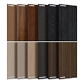 Wood veneer wall panel wall veneer wood veneer background wall 3d model