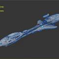 Advanced Futuristic Water Vessel with Streamlined Multi Section Sci Fi Design