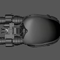 Tactical Military Helmet With Night Vision Binoculars Mounted Attachments And Secure Strap Design