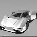 White Futuristic Sports Car With Sleek Aerodynamic Design And Sporty Wheels