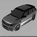 Silver Sporty SUV With Black Roof Sleek Body And Black Wheels On Reflective Surface