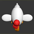 Cute 3D Cartoon Duck Character With Red Cap Yellow Beak And Feet