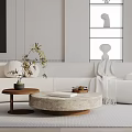 Modern three-seat sofa 3d model